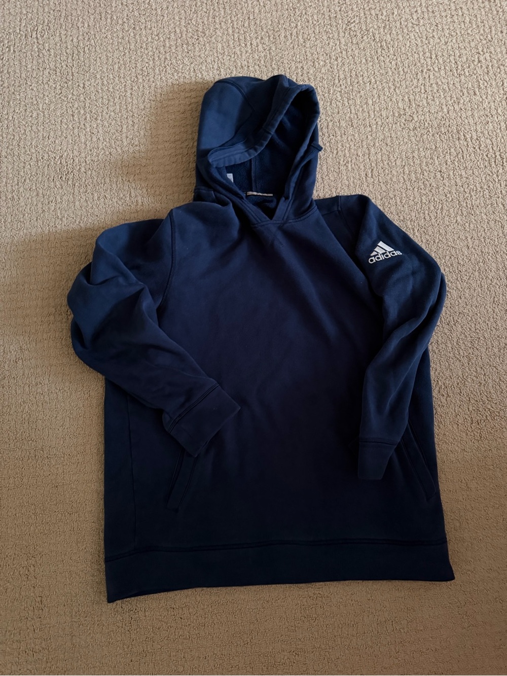 adidas Navy Blue Pullover Hoodie